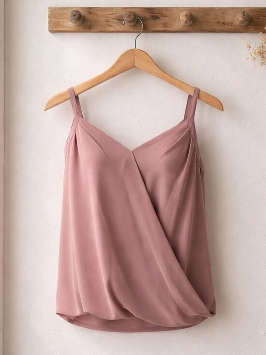 Naked Zebra Tops - Naked Zebra Mauve Wrap Cami Top Size Medium